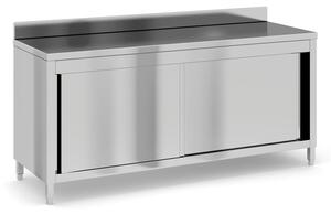 Nerezový pracovný stôl so skrinkou, 1800 x 600 x 850 mm