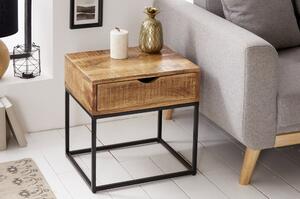 Massive home | Noční stolek z mangového dřeva Iron Craft 39589