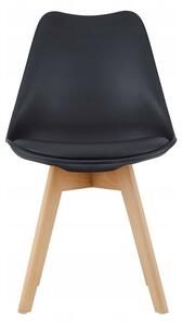 SUPPLIES BJORN Jedálenská škandinávska stolička - čierna farba