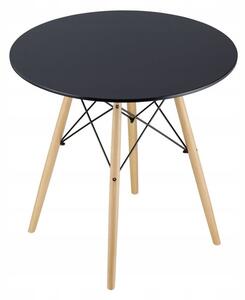 SUPPLIES LEO Škandinávsky jedálenský stôl dub 80 cm - čierny