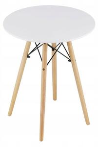 SUPPLIES LEO Škandinávsky jedálenský stôl dub 60 cm - biely