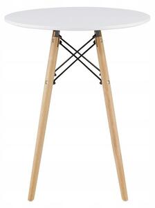 SUPPLIES LEO Škandinávsky jedálenský stôl dub 60 cm - biely