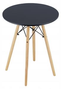SUPPLIES LEO Škandinávsky jedálenský stôl dub 60 cm - čierny