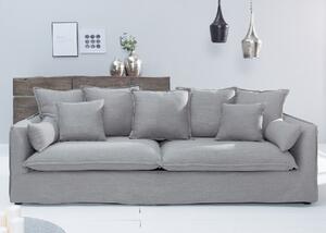 Massive home | Luxusní pohovka z textilu, 9 polštářů šedá Ninel MH389360