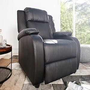 Massive home | Relaxační křeslo z umělé kůže, černé Ninel MH360290