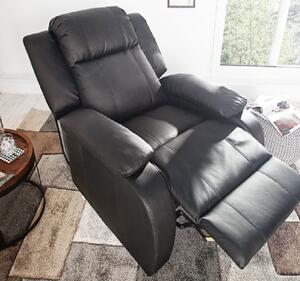 Massive home | Relaxační křeslo z umělé kůže, černé Ninel MH360290