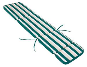 Vankúš na lehátko IRIS zelený s béžovými pásmi