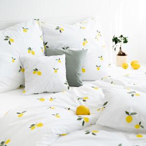 Goldea bavlnené posteľné obliečky - citróny 140 x 200 a 70 x 90 cm
