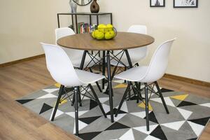 SUPPLIES LEO Škandinávsky jedálenský stôl dub 100 cm - tmava hnedá