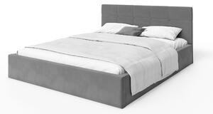Čalúnená manželská posteľ s úložným priestorom Ingrit - tmavo sivá Rozmer: 140x200