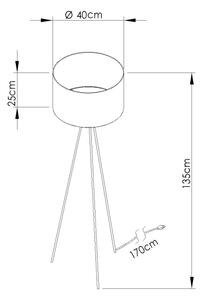 Sollux SL.1854 - Stojacia lampa NEVIA 1xE27/15W/230V mramor/béžová