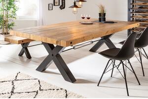 Massive home | Jídelní stůl z borovicového dřeva, přírodní Gabon MH404510 200 x 76 cm