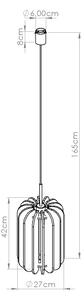 Sollux SL.1857 - Závesné svietidlo na lanku MULA 1xE27/15W/230V pr. 27 cm krémové