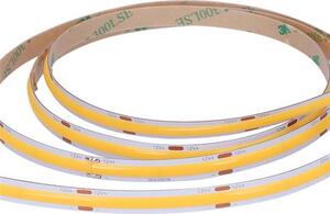 SOLIGHT LED COB svetelný pás 5m, 10W/m, 1000lm/m, CR>90, IP44, teplá biela