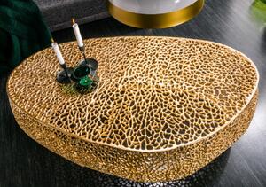 Massive home | Luxusní zlatý konferenční stolek z hliníku 120 cm Philip MH402830
