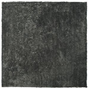 Koberec shaggy tmavosivý zmes bavlny a polyesteru 200 x 200 cm huňatý s hustým vláknom
