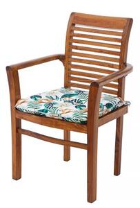 Podsedák na záhradnú stoličku BELLA biele kvety ekolen