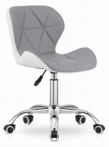 AVOLA otočná kancelárska stolička - šedá/biela