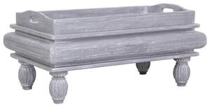 Konferenčný stolík sivý 90x50x40 cm mahagónový masív