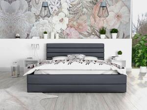 Čalúnená manželská posteľ s úložným priestorom Milada - grafit Rozmer: 180x200