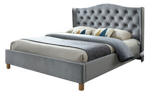 Manželská posteľ Aspen Velvet - sivá Rozmer: 160x200