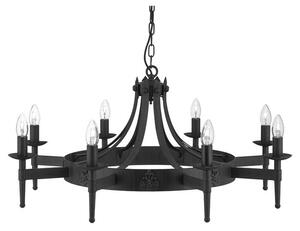 Searchlight 2428-8BK Cartwheel závesné svietidlo 8xE14