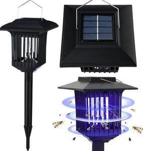 LED solárna lampa na hmyz J-22 čierna