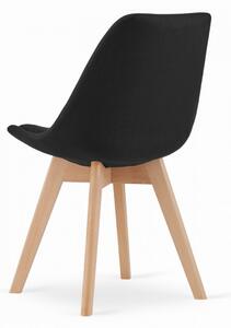 SUPPLIES NORI Jedálenská škandinávska stolička - čierna