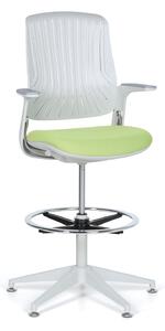 Pracovná stolička GREG s klzákmi, zelená