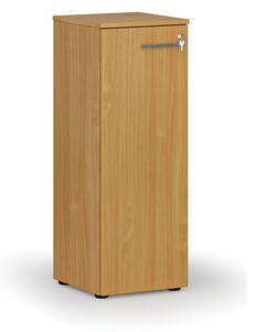 Nízka kancelárska skriňa s dverami PRIMO WOOD, 1087 x 400 x 420 mm, buk