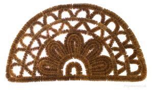 Redecker Kokosová rohožka - polkruhová s ornamentom