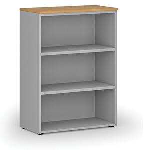 Kancelársky regál PRIMO GRAY, 800 x 420 x 1087 mm, sivá/buk