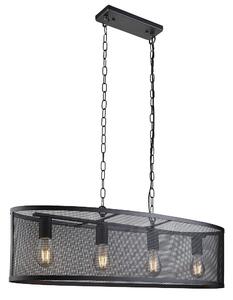 Searchlight 2484-4BK Fishnet závesné svietidlo E27 4 x 60W