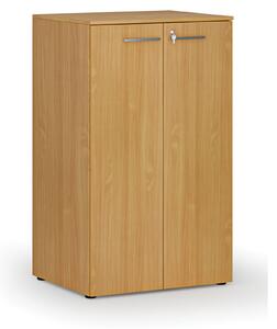 Kancelárska skriňa s dverami PRIMO WOOD, 3 police, 1335 x 800 x 640 mm, buk