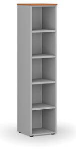 Kancelársky regál PRIMO GRAY, 400 x 420 x 1781 mm, sivá/čerešňa