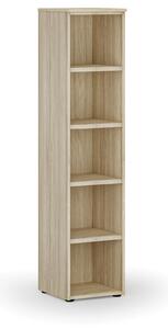 Kancelársky regál PRIMO WOOD, 1781 x 400 x 420 mm, dub prírodný