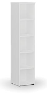 Kancelársky regál PRIMO WHITE, 1781 x 400 x 420 mm, biela