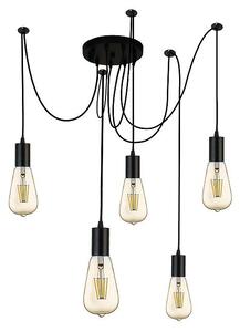 Searchlight 9665-5BK Squiggle závesné svietidlo E27 5 x 60W