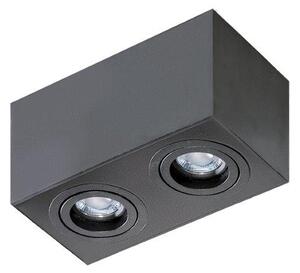 Azzardo AZ2827 prisadené bodové svietidlo Brant 2 Square 2x50W | GU10 | IP20 - čierna