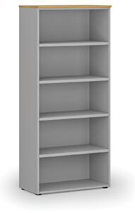 Kancelársky regál PRIMO GRAY, 800 x 420 x 1781 mm, sivá/buk