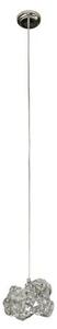 Azzardo AZ2104 závesné stropné svietidlo Bari 1 1x40W | G9 | IP20 - chróm, krištáľ