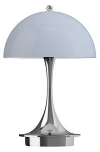 Louis Poulsen Prenosná lampa Panthella 160 V3, chrome opal blue grey 5744171449