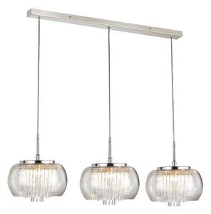 Azzardo AZ2453 závesné stropné svietidlo Quince 3 Line závesný luster 3x40W | G9 | IP20 - číre sklo, chróm
