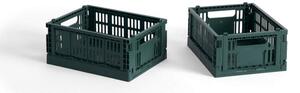HAY Úložný box Colour Crate Mini set 2ks, dark green