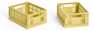 HAY Úložný box Colour Crate Mini set 2ks, dusty yellow