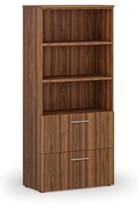 Skriňa so zásuvkami pre závesné zložky PRIMO WOOD, 1781 x 800 x 420 mm, orech