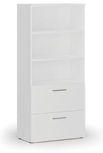 Skriňa so zásuvkami pre závesné zložky PRIMO WHITE, 1781 x 800 x 420 mm, biela