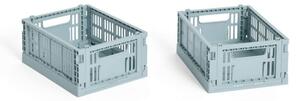 HAY Úložný box Colour Crate Mini set 2ks, dusty blue