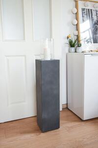 Eshop-kvetinace.sk Dekoračný stĺp/svietnik LUMIRA, výška 97 cm, vláknocement, sivý