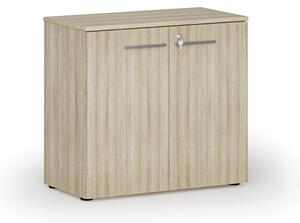 Kancelárska skriňa s dverami PRIMO WOOD, 800 x 420 x 740 mm, dub prírodný